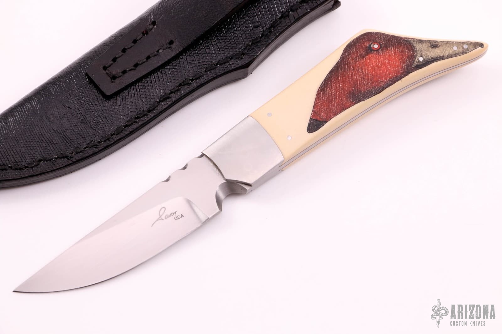 Scrimshaw Duck Knife Arizona Custom Knives