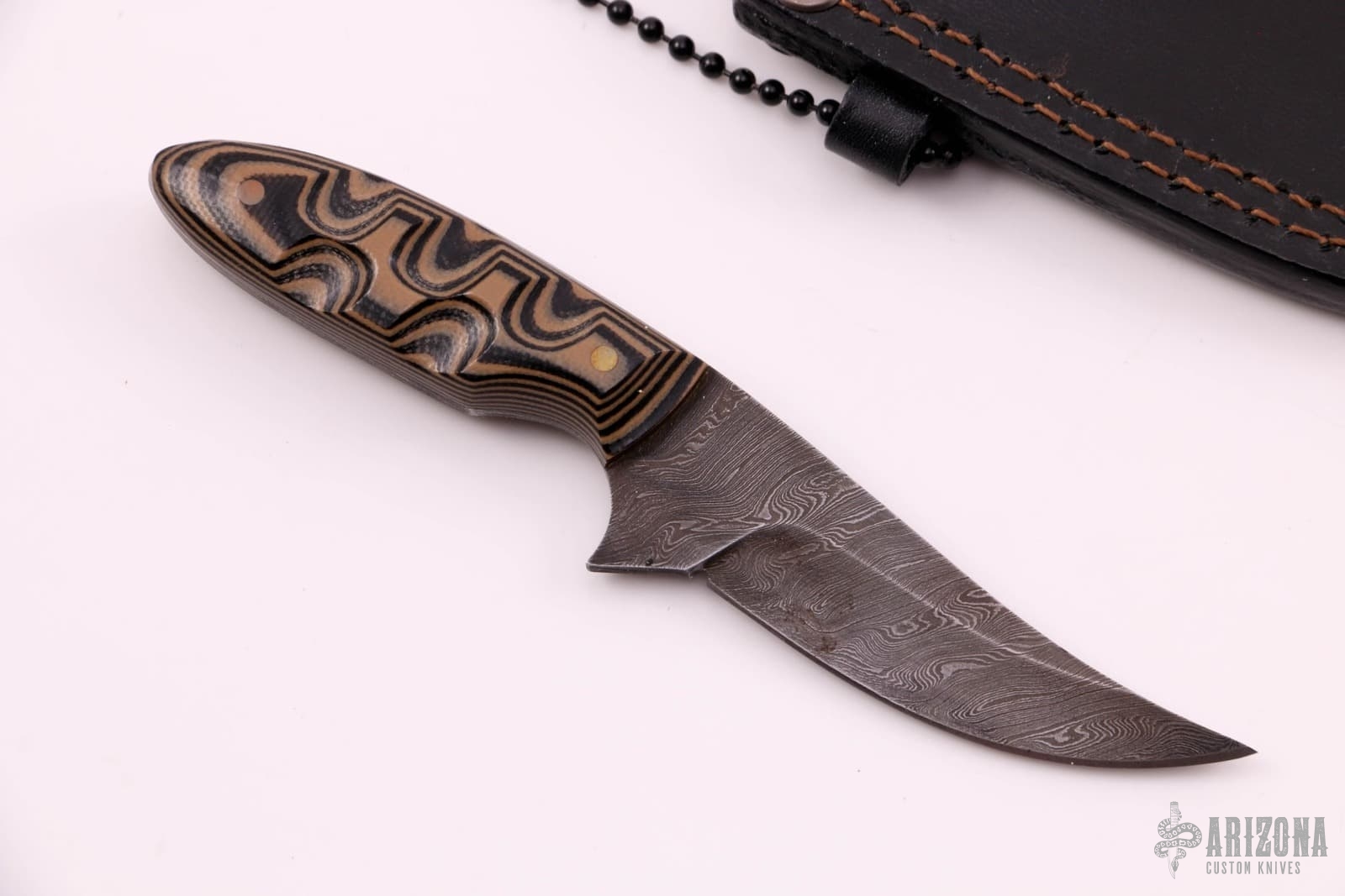 Damascus Neck Knife Arizona Custom Knives