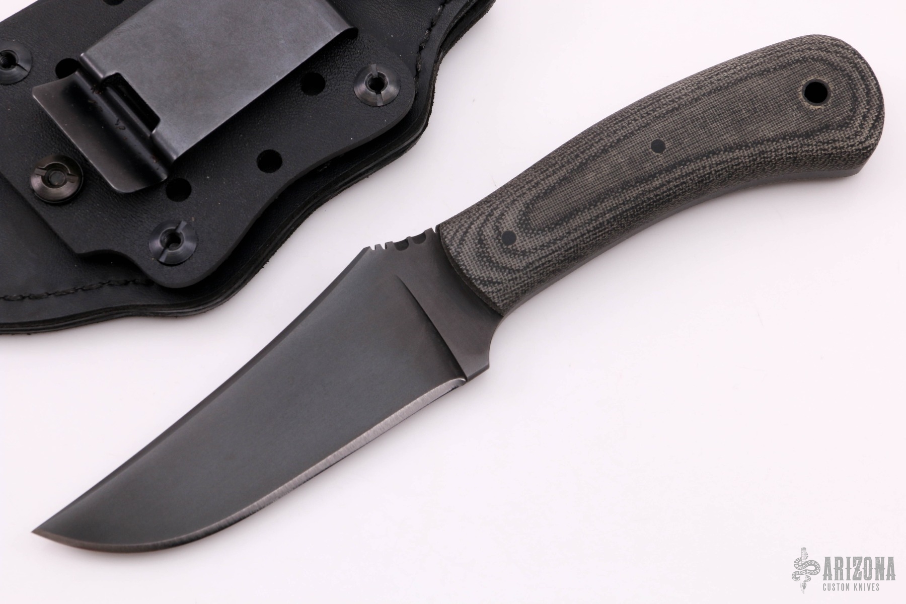 Blue Ridge Hunter - Black Micarta - Arizona Custom Knives