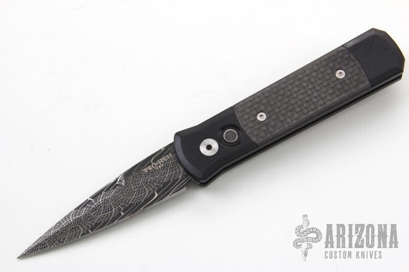 Godson Custom Damascus - Eggerling Damascus & Car-by--pro-tech Knives 