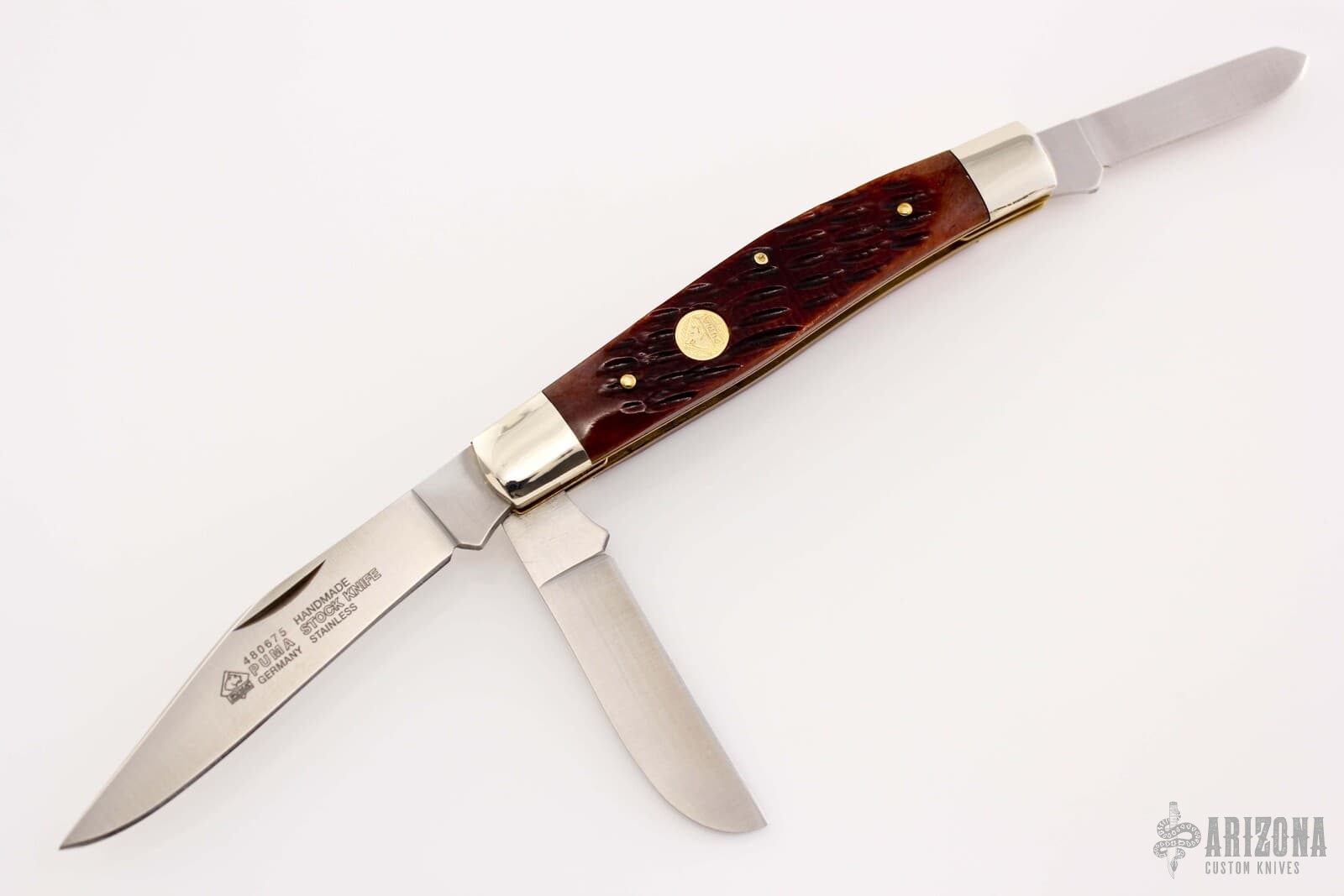 Deens trainer Assimilatie 48 0675 Stock Knife - Jigged Bone | Arizona Custom Knives