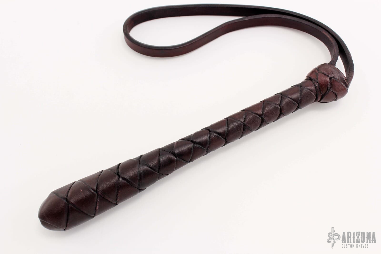 9" Leather Springloaded Blackjack w/ Strap Arizona Custom Knives