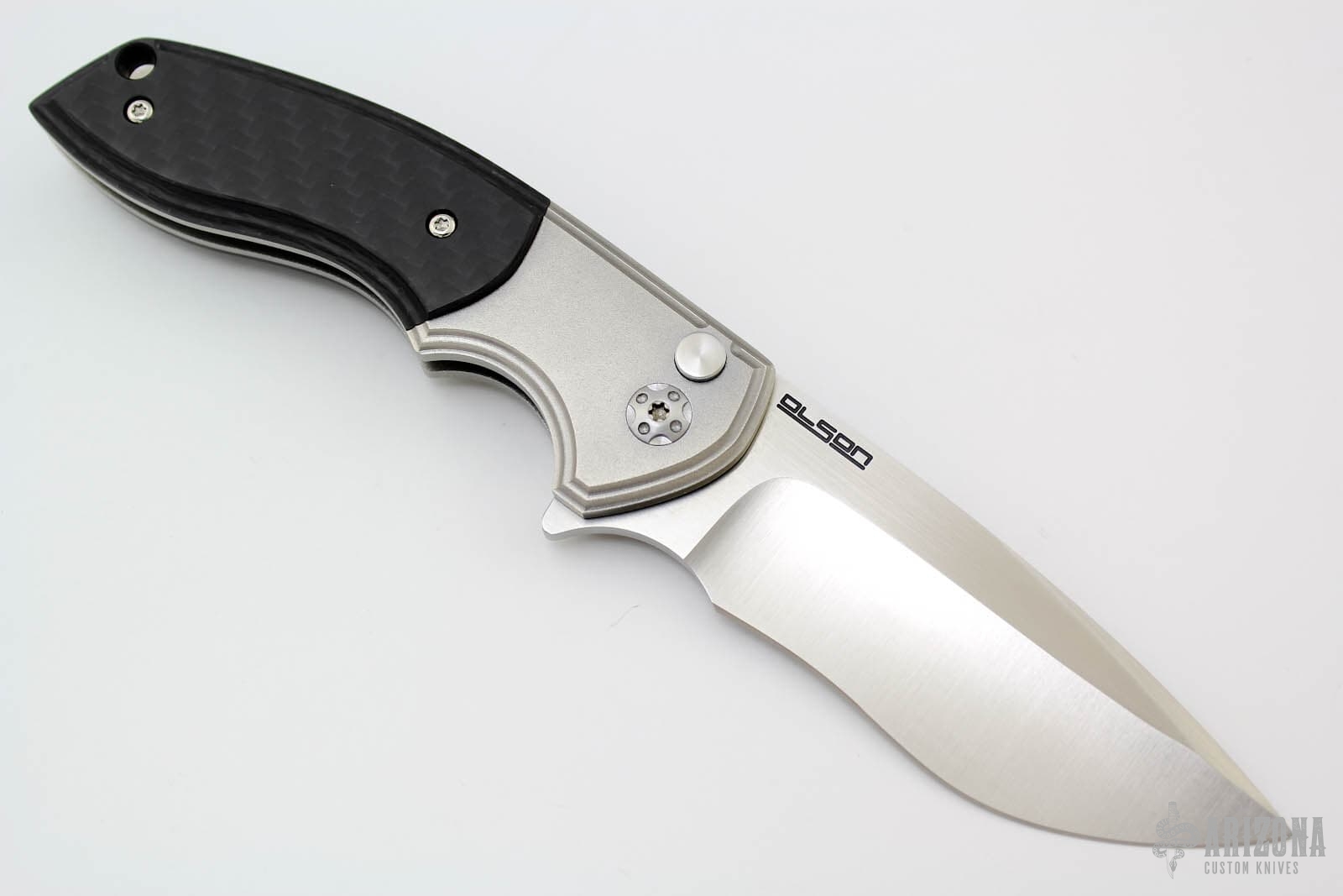 Button Lock Flipper Left Handed Arizona Custom Knives
