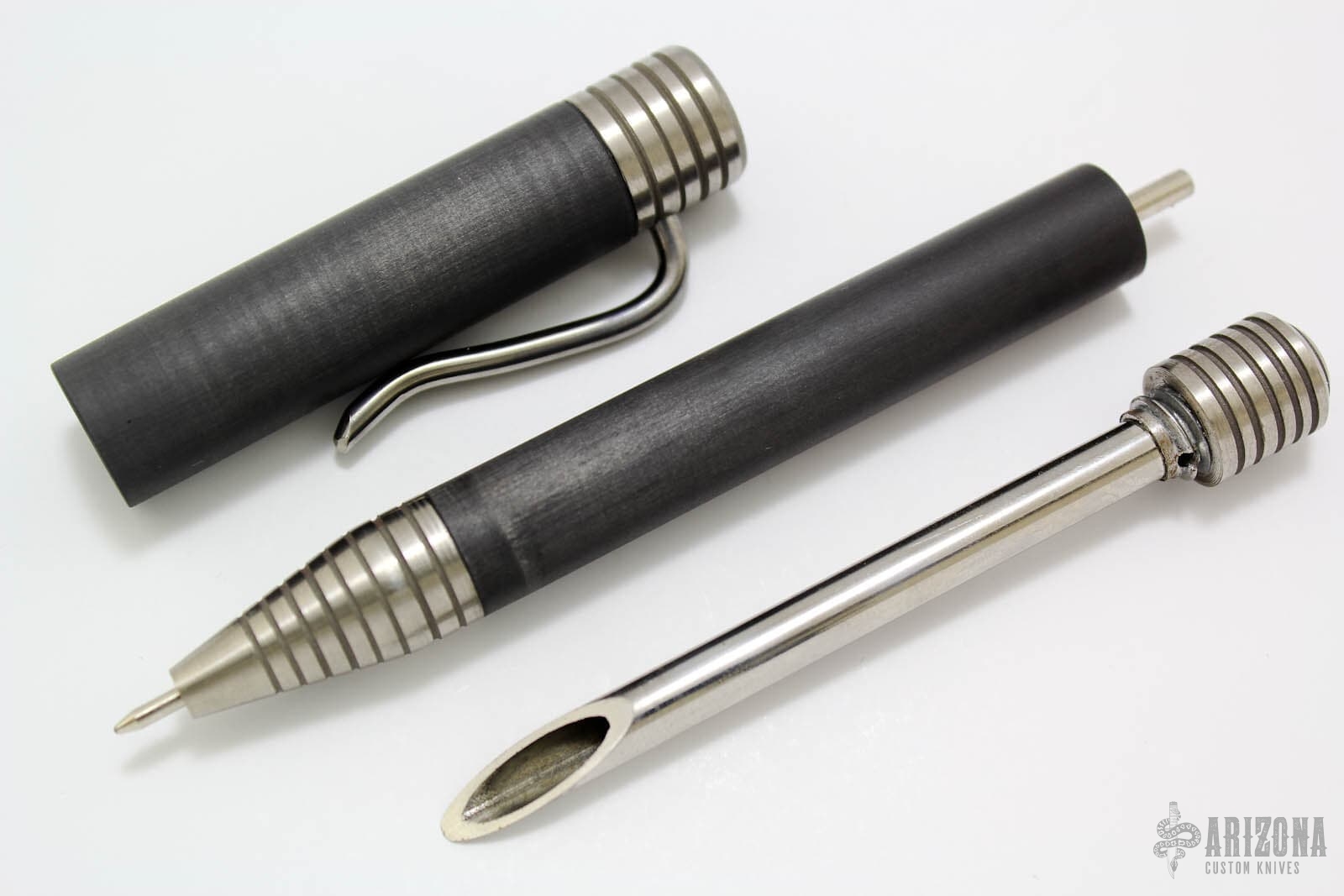 Carbon Fiber and Titanium Pen w/ Spike Arizona Custom Knives