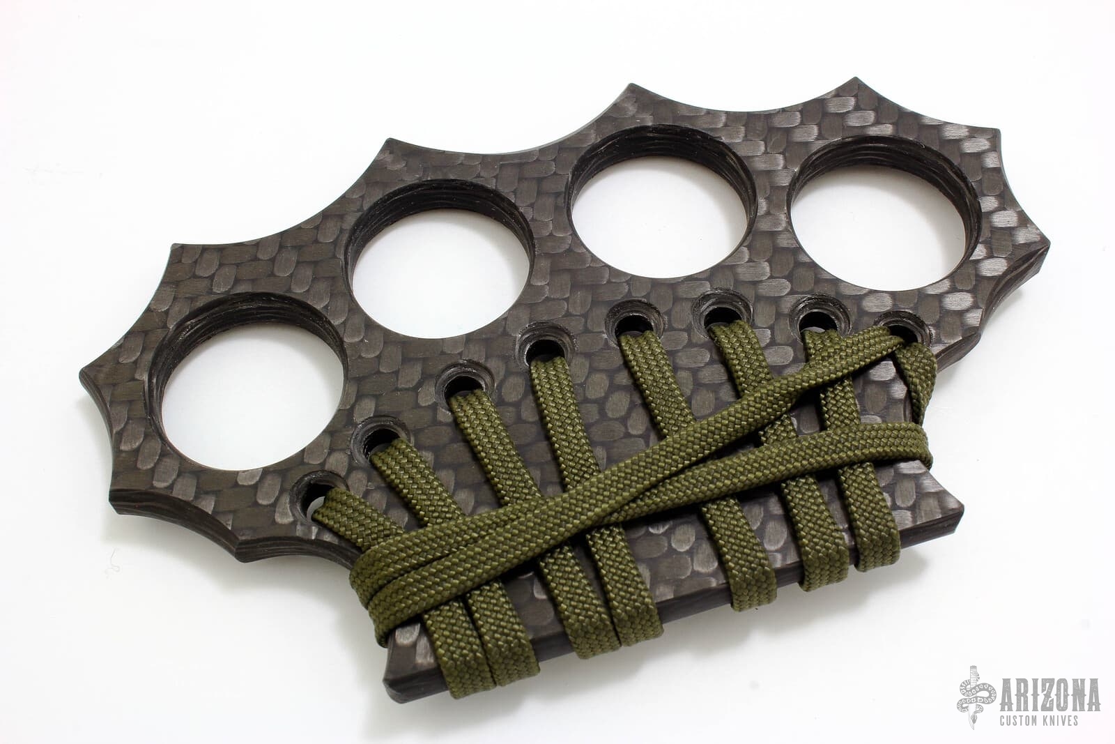Carbon Fiber Knuckles w/ Paracord Wrap Arizona Custom Knives