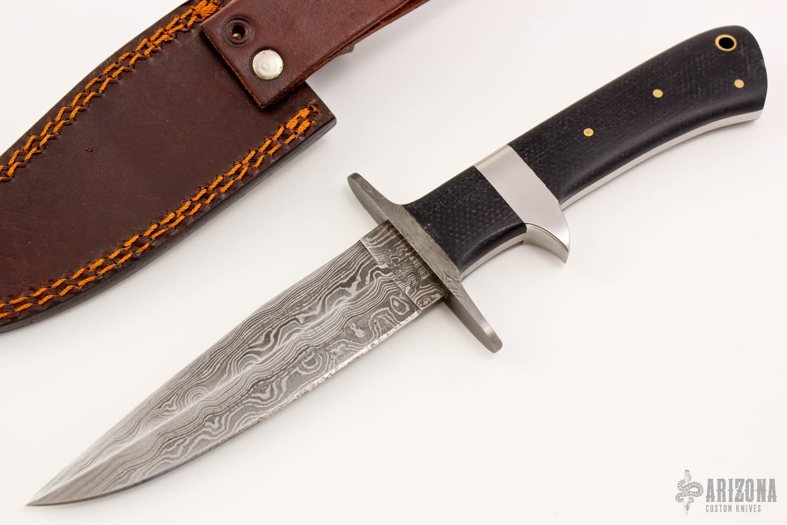 Damascus Subhilt Fighter Arizona Custom Knives