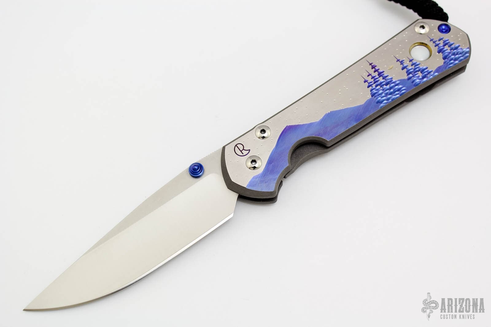 Large Sebenza 21 - Unique Graphic (Night Sky with UFO