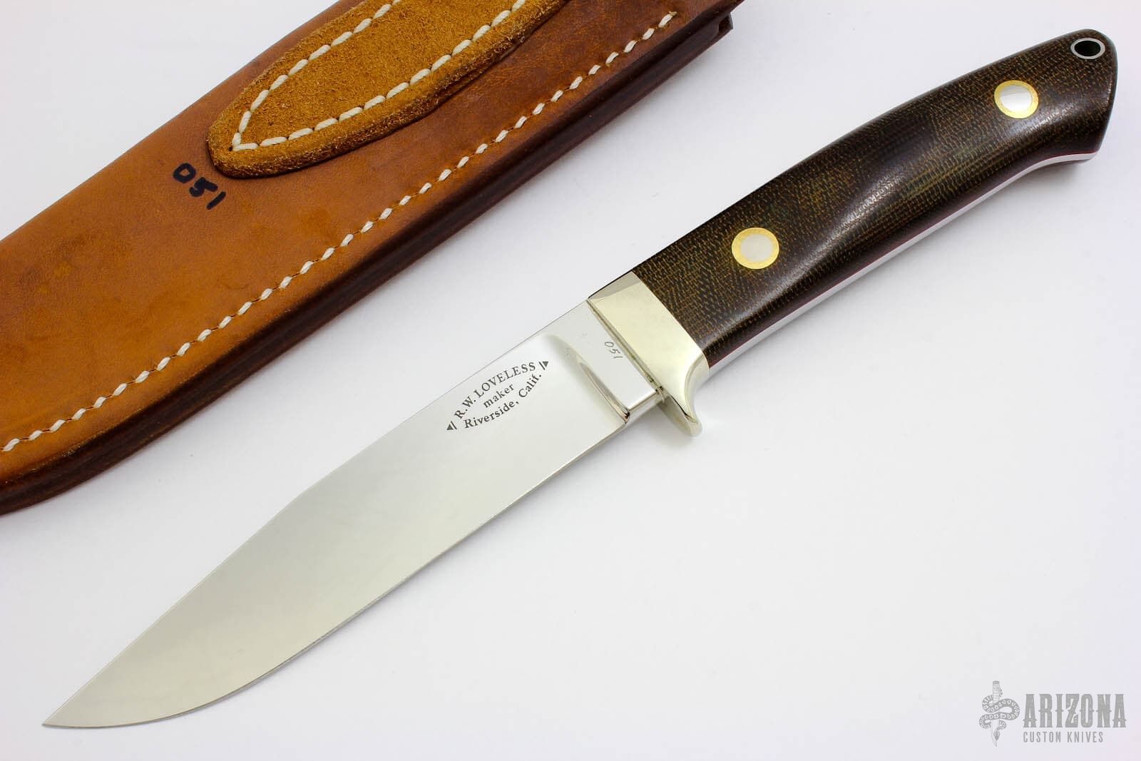Riverside Utility with Green Micarta - Arizona Custom Knives