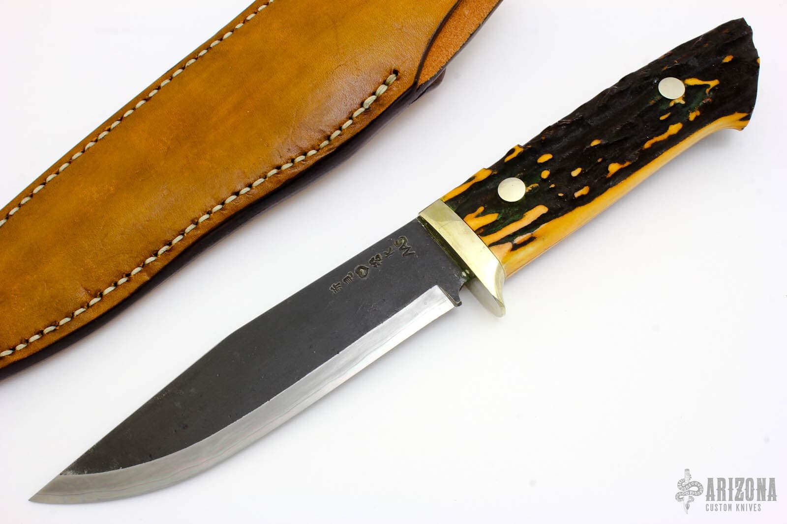 Sheath Knife Stag Handle by Moriya Arizona Custom Knives