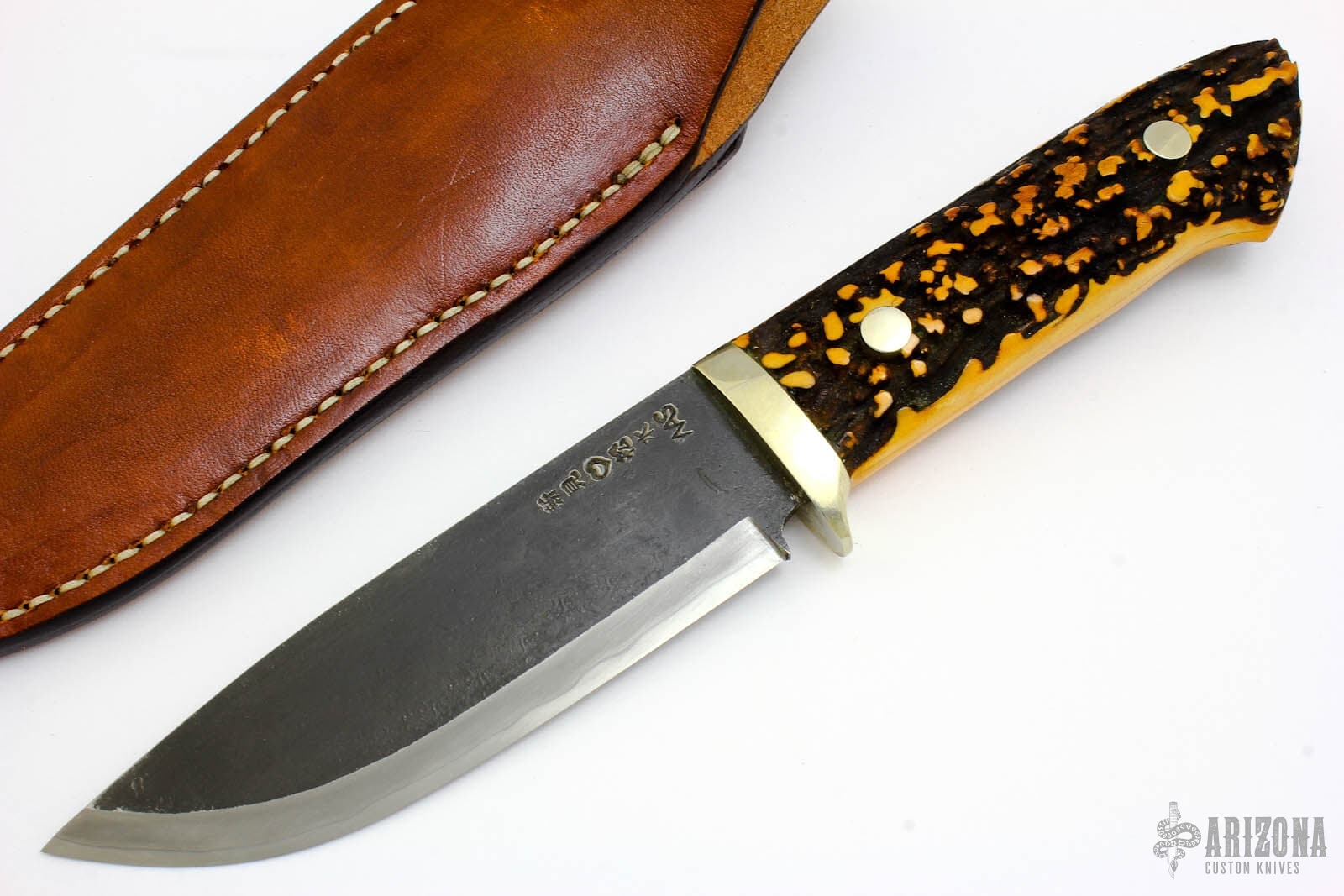 Sheath Knife Stag Handle by Moriya Arizona Custom Knives