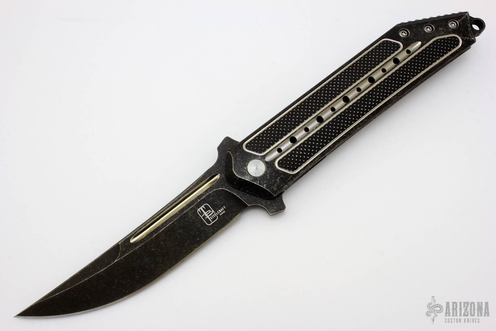 Sun Tzu Kwaiken, Black Stonewashed Finish - Arizona Custom Knives