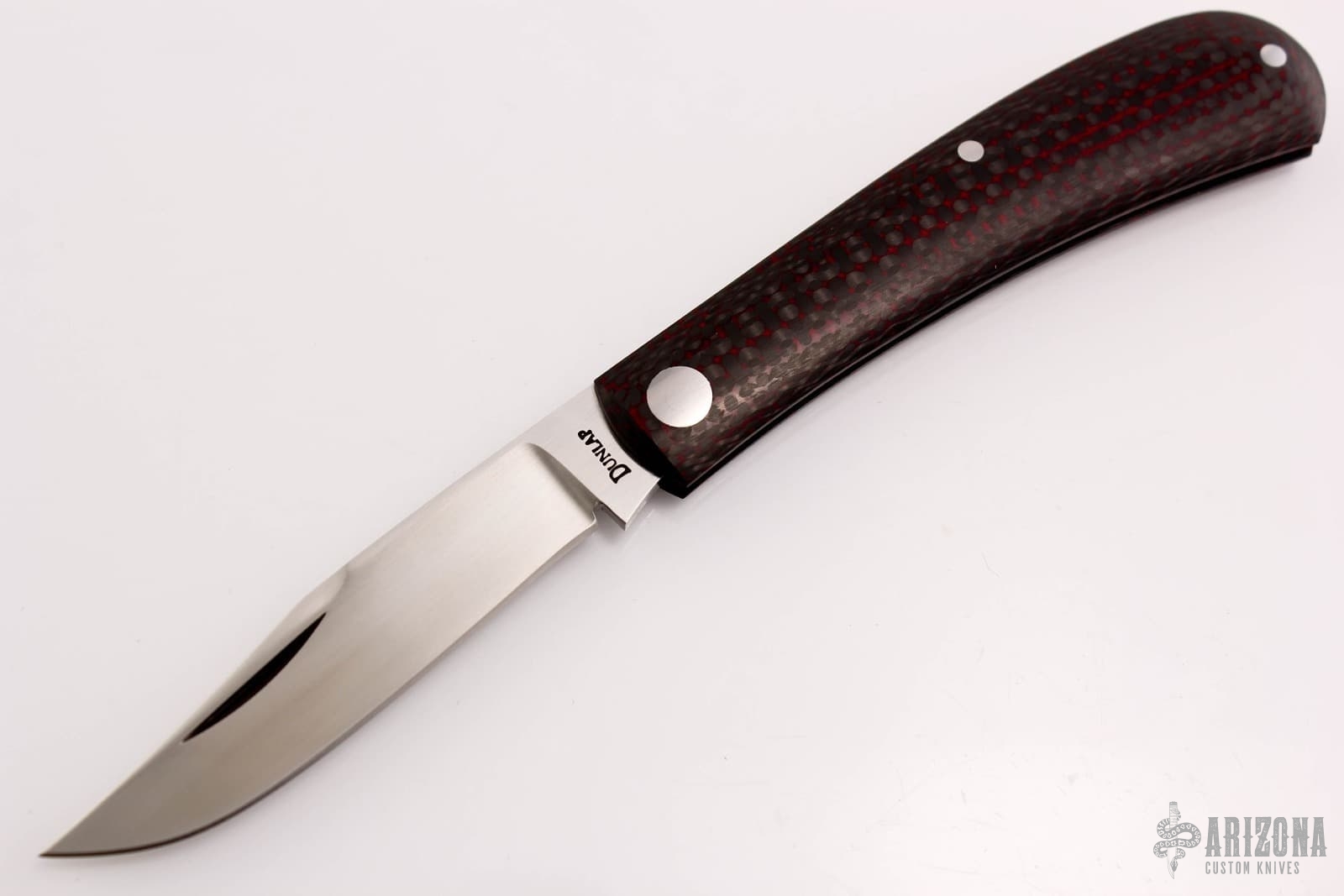 Shadowmc Trapper Shadow Trapper - Red/Black Carbon Fiber - Arizona Custom Knives
