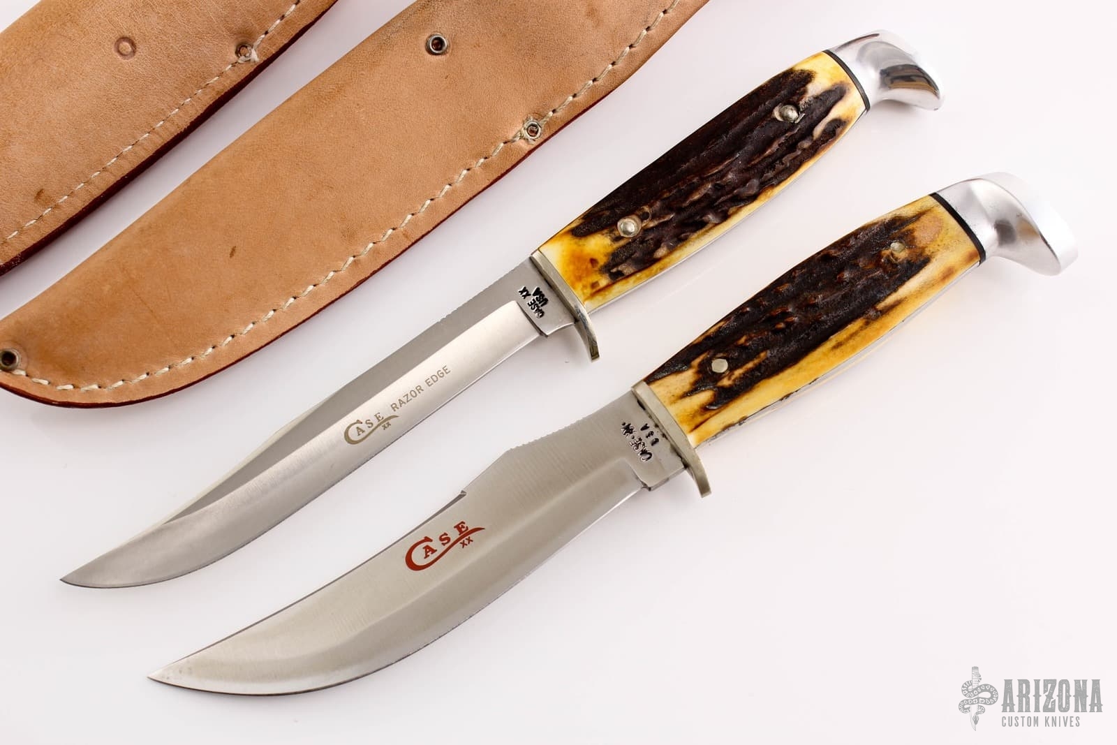 Pair Case XX - Stag - 1940-1965 - Arizona Custom Knives