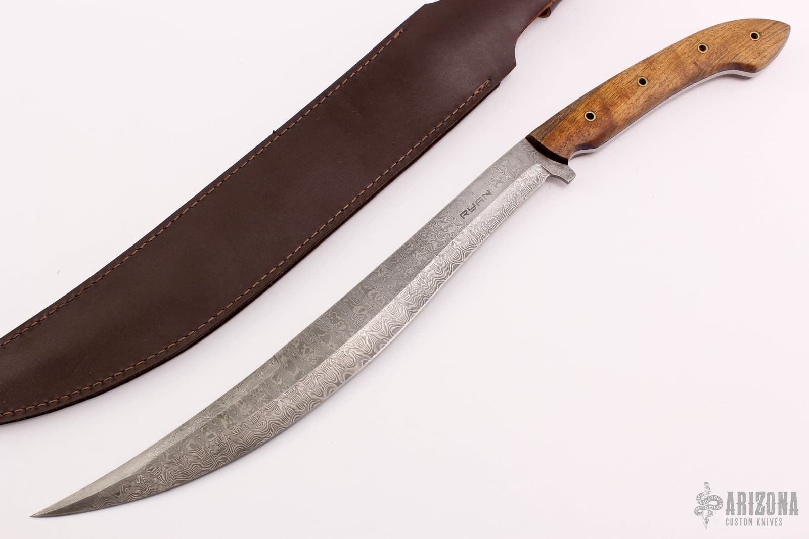 Damascus Short Sword Arizona Custom Knives