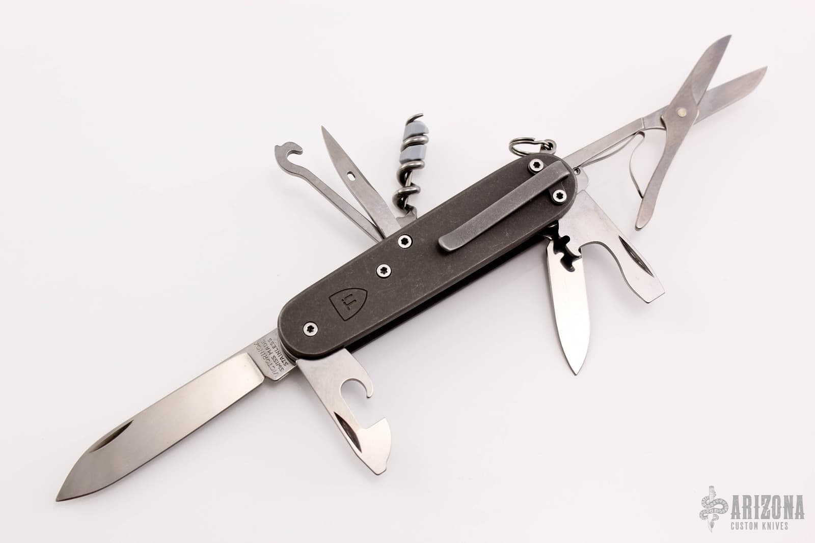 Swiss Army Knife - Titanium w/ Pocket Clip Arizona Custom Knives