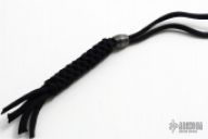 Black Lanyard w/ Damascus Bead