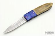 Left Handed Damascus Liner Lock