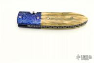 Left Handed Damascus Liner Lock