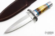 Walnut Burl and Turquoise Dagger