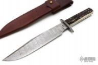 Stag and Damascus Bowie