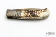 Sambar Stag Gold Damascus Folder
