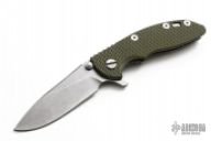 XM-18 Framelock Flipper - 3" Slicer (Tumble Finish / Green G10 & Tumble)