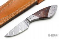 Damascus & Wood Drop Point