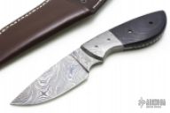 Damascus & Black G10 Drop Point