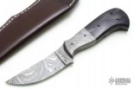 Damascus & Buffalo Horn Upswept Hunter
