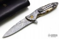 Damascus & Stag Flipper