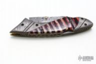 Damascus & Mammoth Tooth Lockback