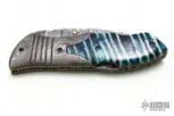 Damascus & Mammoth Tooth Lockback