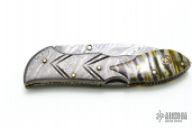 Damascus & Mammoth Tooth Lockback