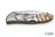 Damascus & Mammoth Tooth Lockback