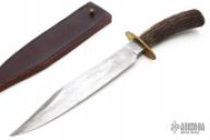 Stag and Damascus Bowie
