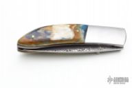 Damascus Liner Lock Pocket Knife