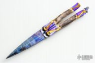 Damascus & Mastodon Ivory Balisong (BLADE 2012 #2)