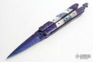 Damascus, Pearl & Abalone Balisong