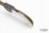 Damascus and Pearl Lockback