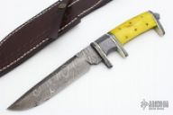 Damascus & Dyed Bone Sub-Hilt