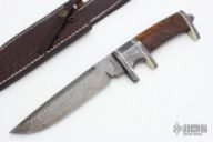Damascus & Burl Wood Sub-Hilt