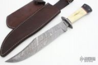 Damascus Bowie w/ Fire Piston Set