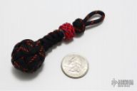 Turks Head Keychain- Black and Red