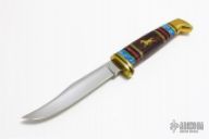 Buck Fixed Blade w/ Inlaid Turquoise
