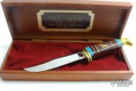 Buck Fixed Blade w/ Inlaid Turquoise