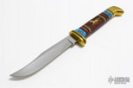 Buck Fixed Blade w/ Inlaid Turquoise