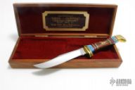 Buck Fixed Blade w/ Inlaid Turquoise