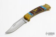 Buck Lockback w/ Inlaid Turquoise