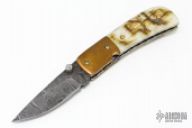 Bronze and Sheephorn Liner Lock Folder