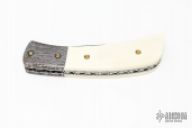 Damascus and Ivory Liner Lock Folder